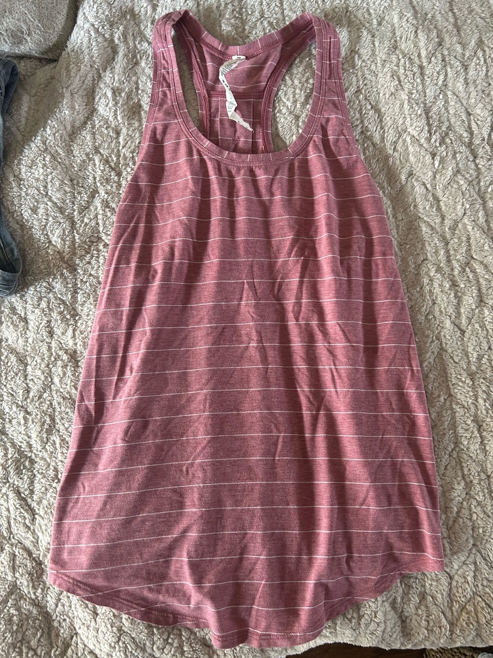 lululemon athletica Mauve Striped Racerback Tank